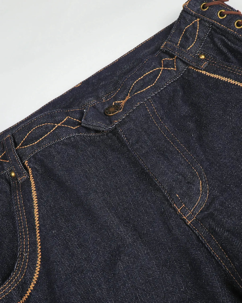 Side Lace-Up Raw Baggy Jeans | Inflation Streetwear
