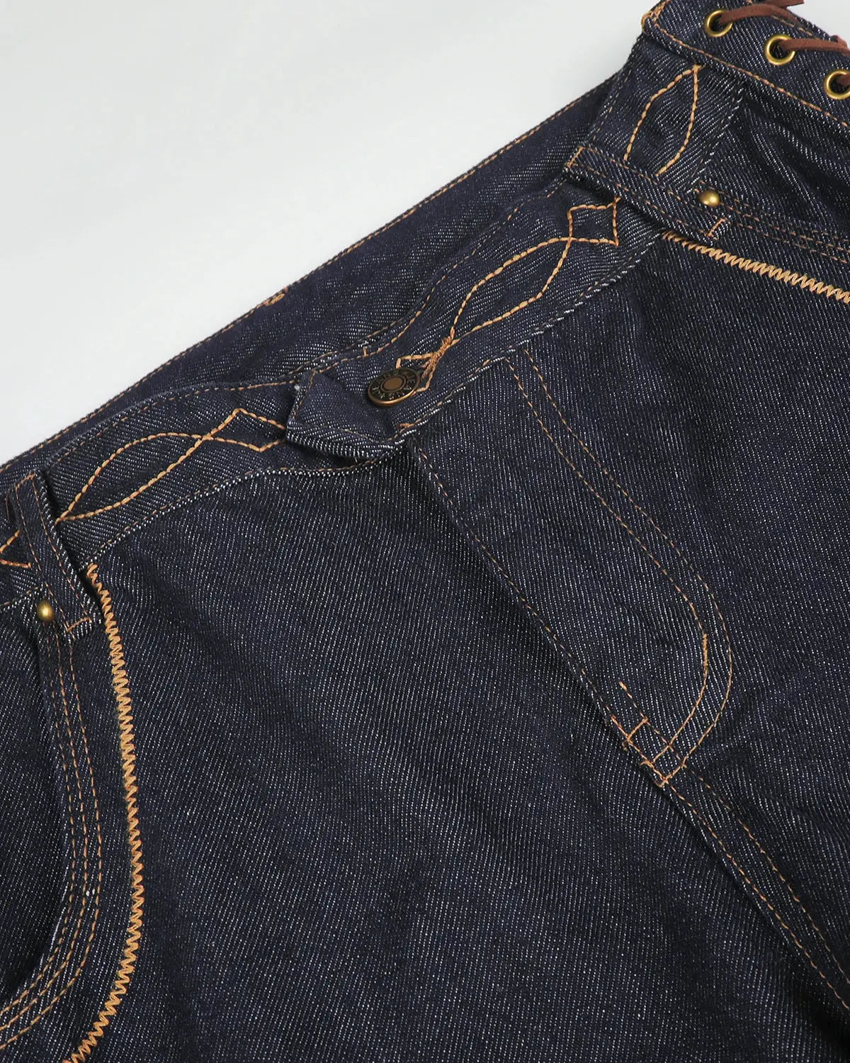 Side Lace-Up Raw Baggy Jeans | Inflation Streetwear