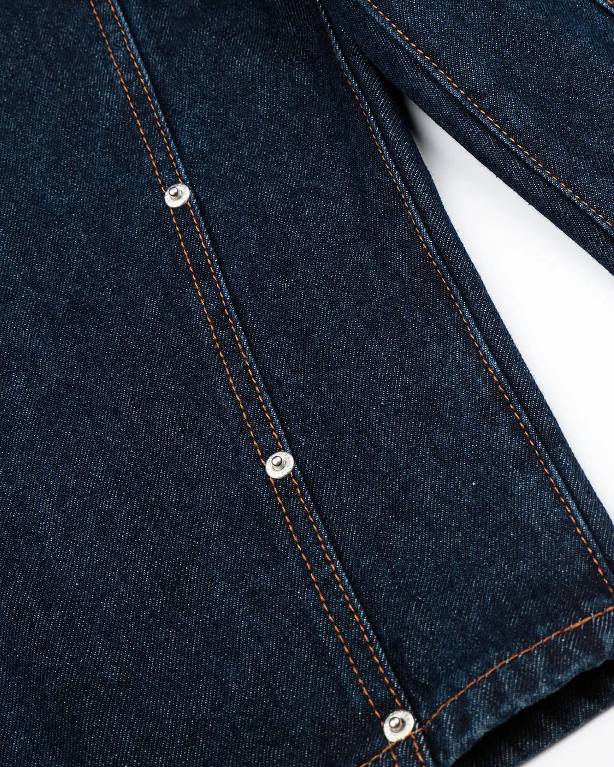 Double Waist Studded Denim Long Jorts | Inflation Streetwear