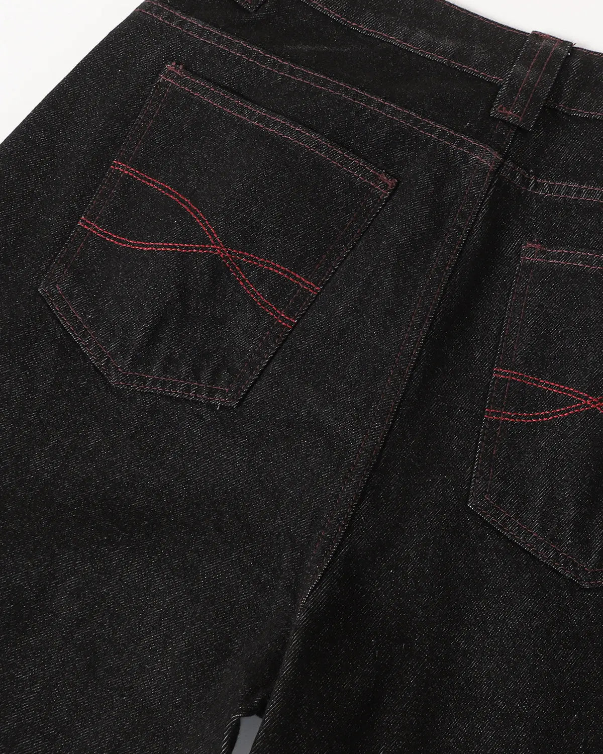 Stitching Deconstructed Raw Bootcut Jeans | Inflation Streetwear