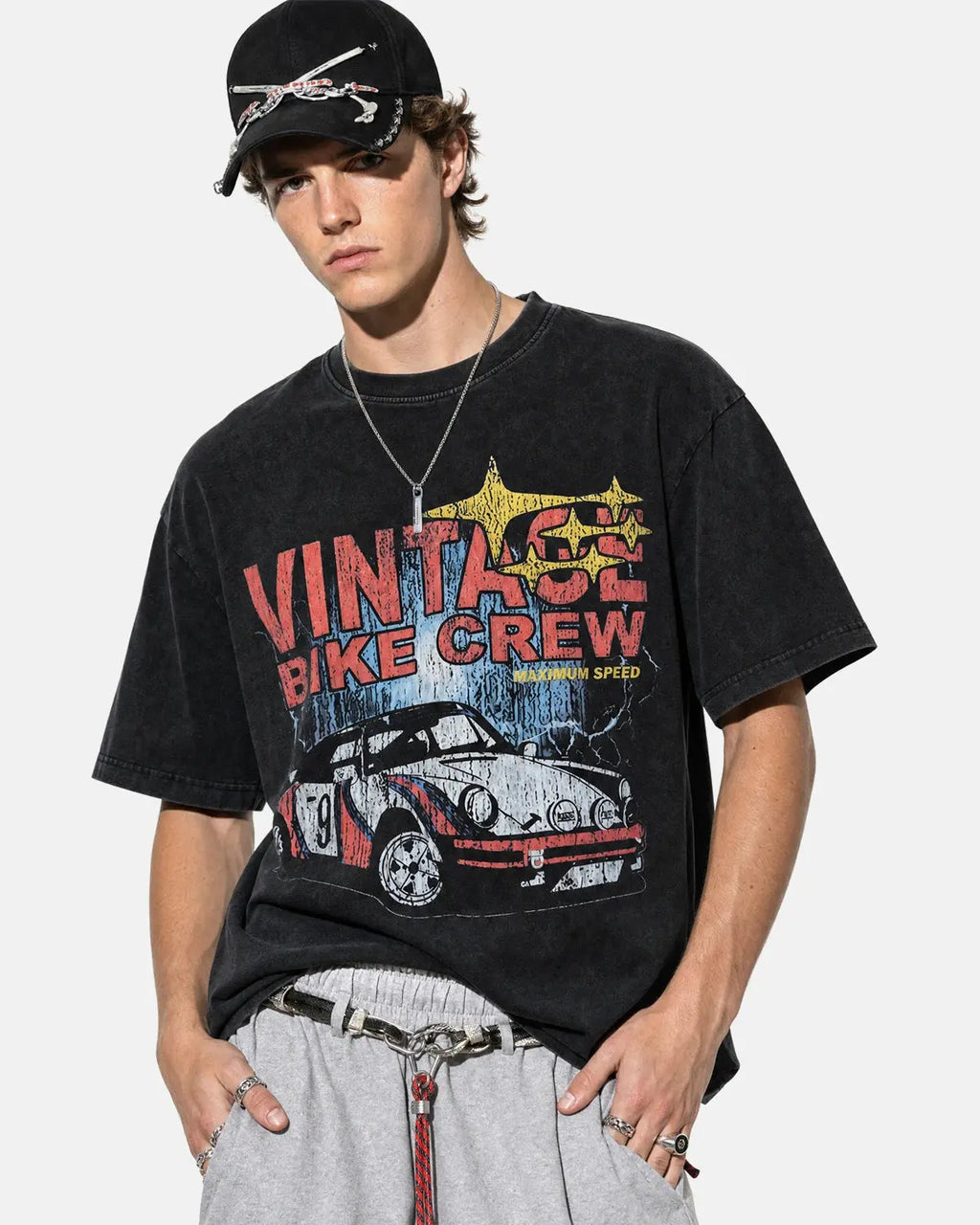 Vintage Graphic Snow Washed T-Shirt | Inflation Streetwear