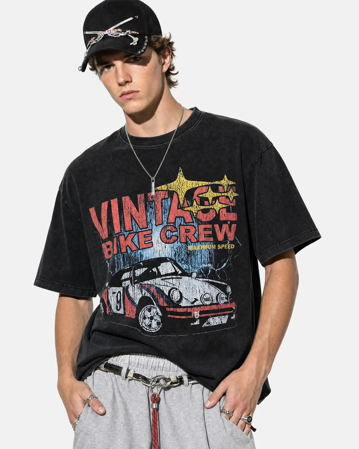 Vintage Graphic Snow Washed T-Shirt | Inflation Streetwear