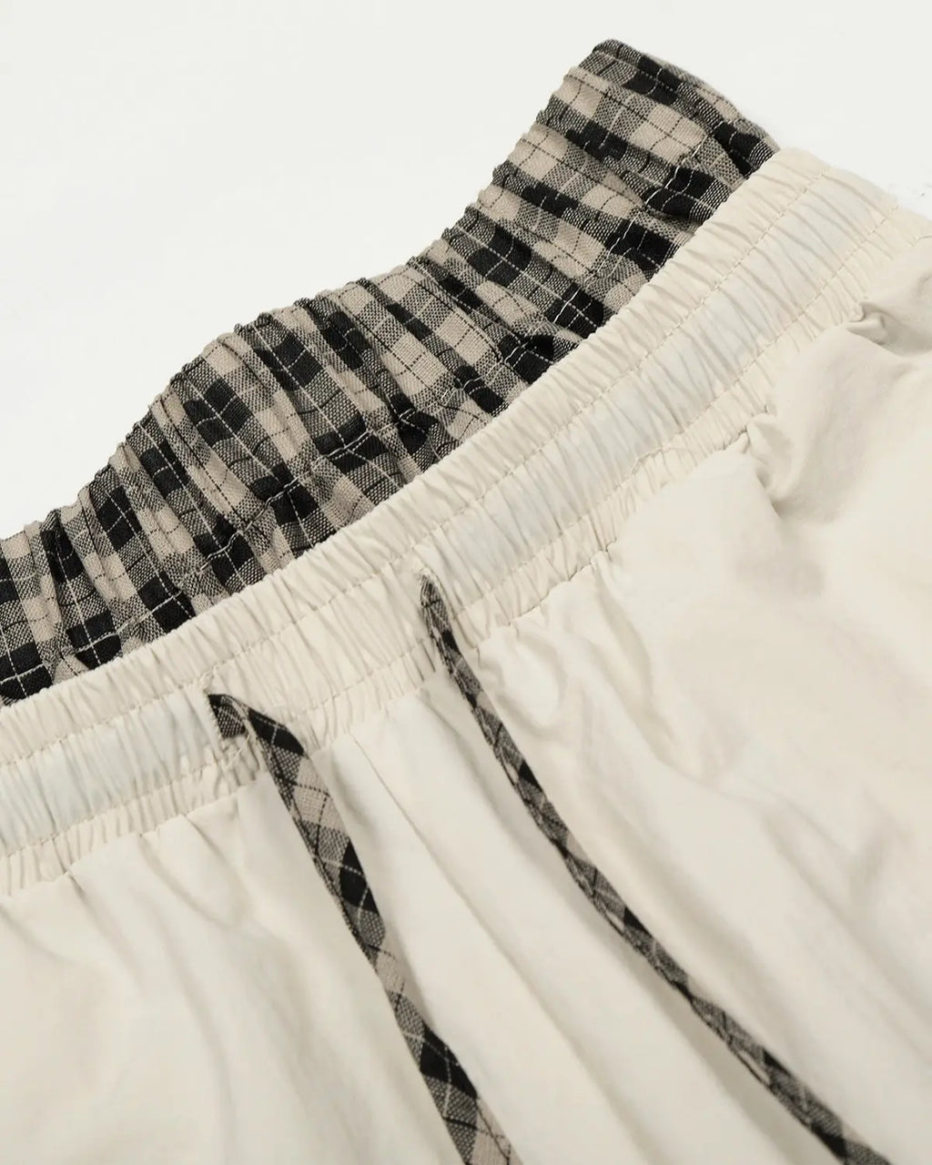 Plaid Double Waist Baggy Track Pants | Inflation Streetwear