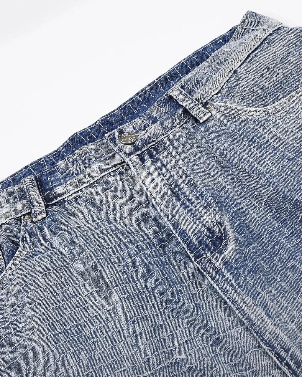 Grid Texture Baggy Jorts | Inflation Streetwear
