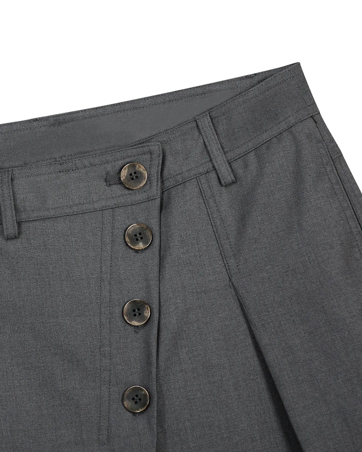 Asymmetric Pleated Barrel-Leg Suit Pants | Inflation Streetwear
