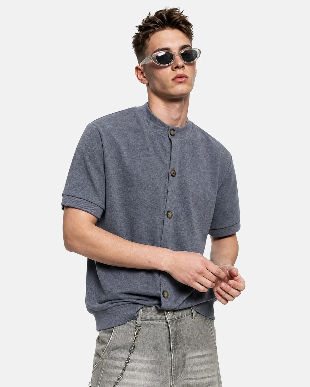 Old Money Short Sleeve Button Cardigan | Inflation Streetwear