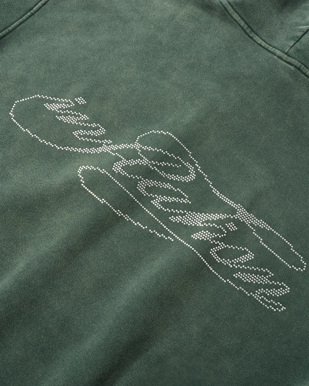 Rhinestone Distressed Washed Zip Up Hoodies | Inflation Streetwear