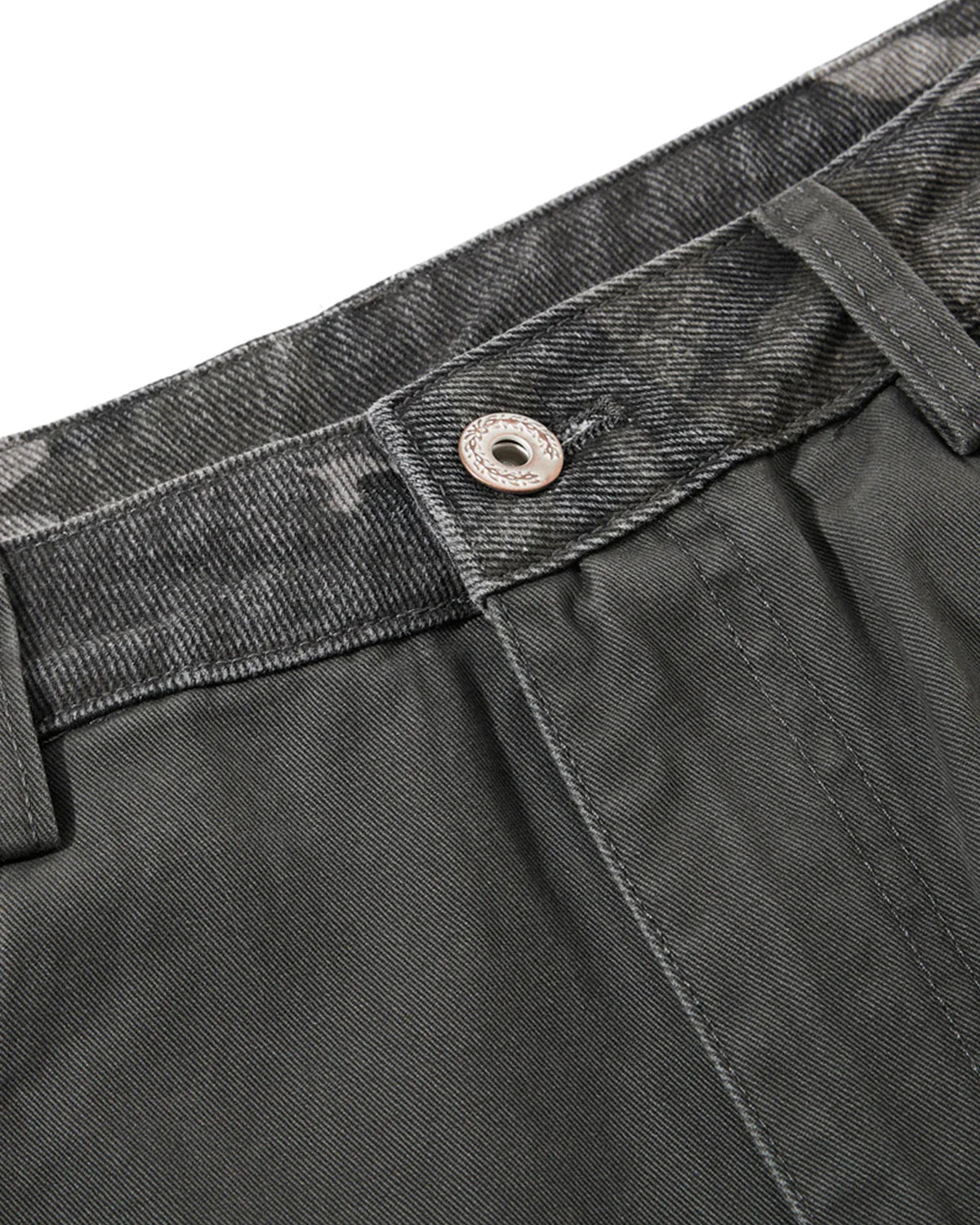 Camo Patchwork Barrel Pants | Inflation Streetwear