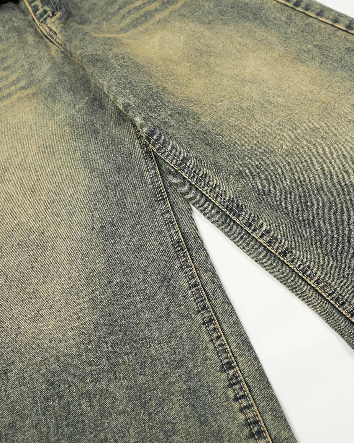 Distressed Washed Wide Leg Denim Jeans | Inflation Streetwear