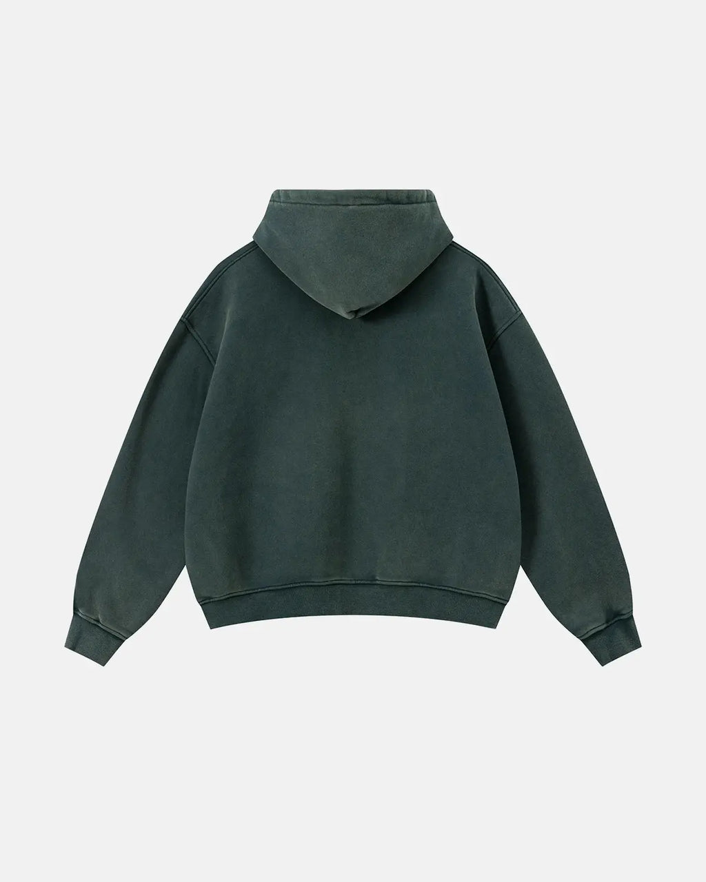 Vintage Washed Fleece Boxy Zip Hoodie | Inflation Streetwear