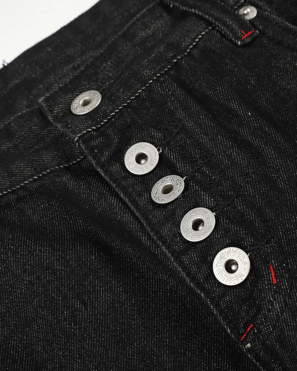 Side Eyelet Buttons Barrel Jeans | Inflation Streetwear