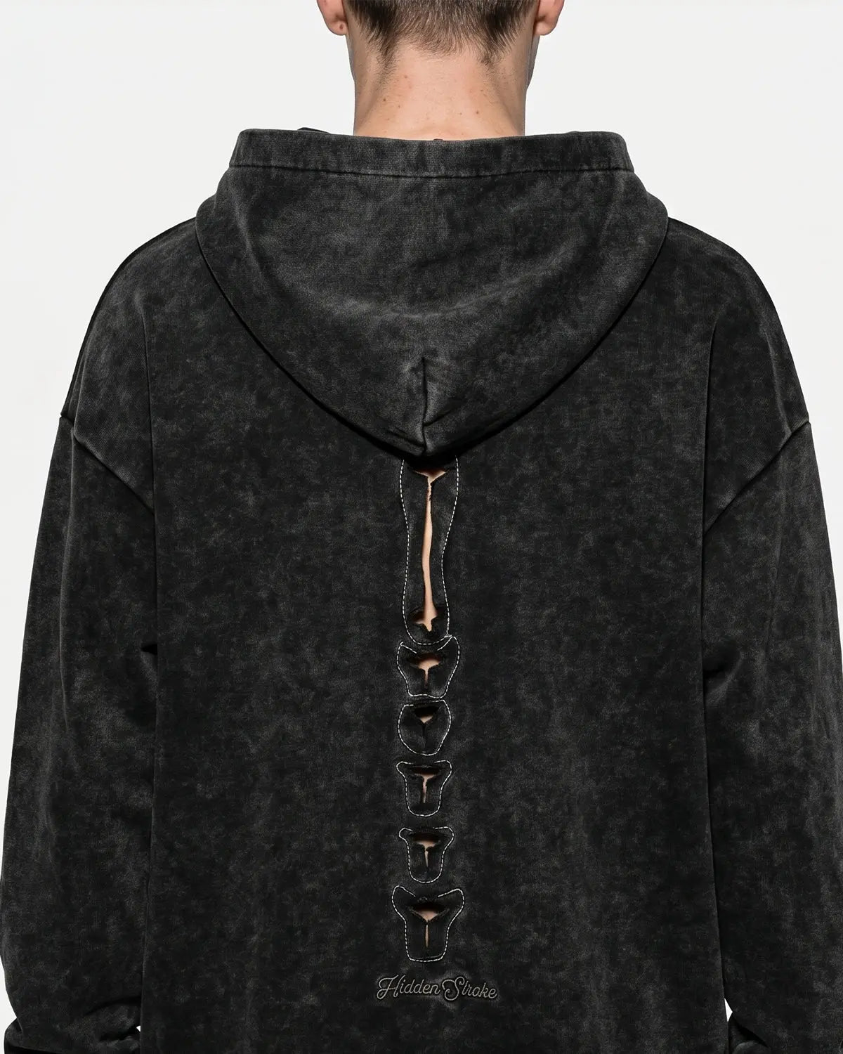 Distressed Ribcage Wash Hoodie | Inflation Streetwear