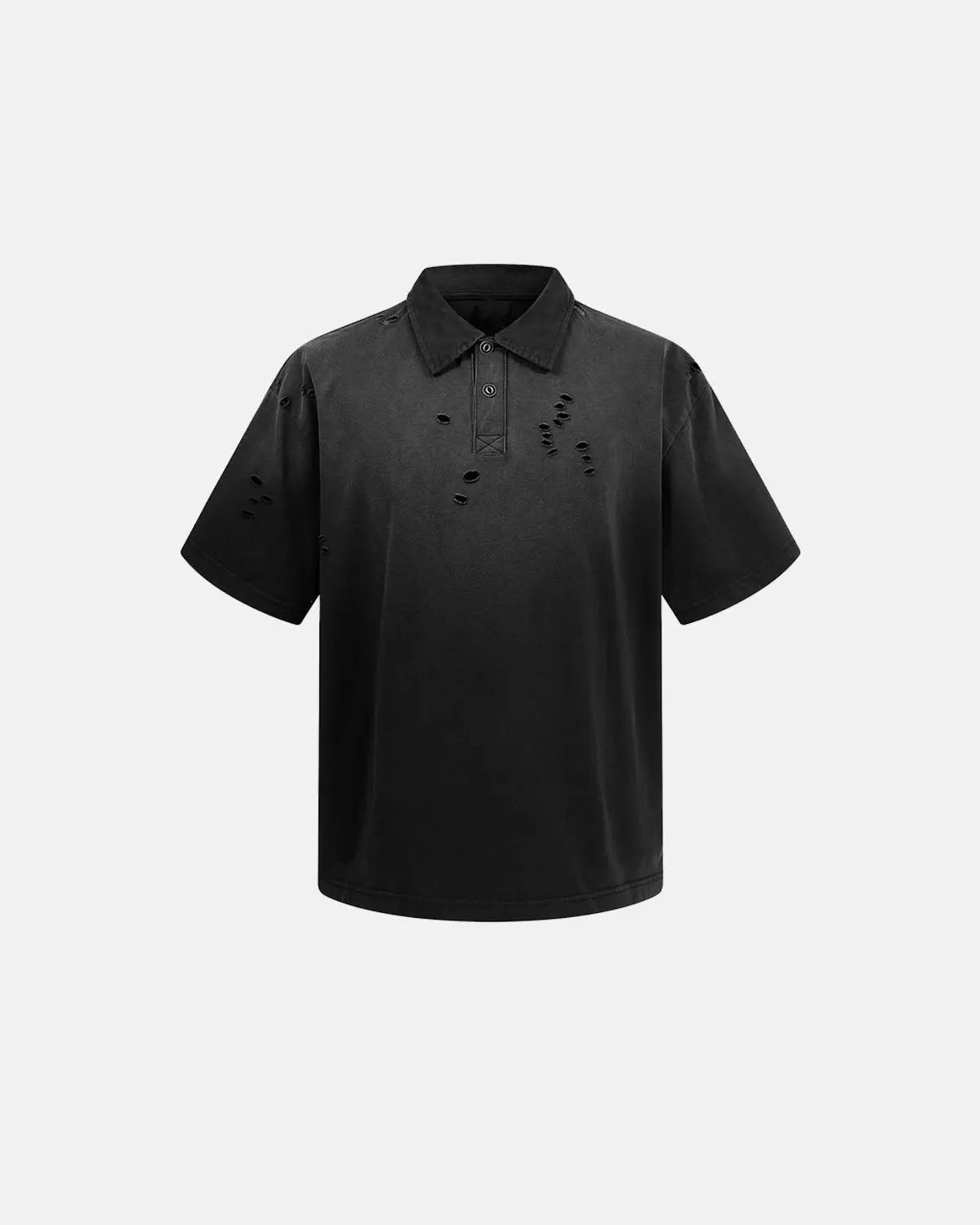 Distressed Ripped Washed Polo Shirts | Inflation Streetwear