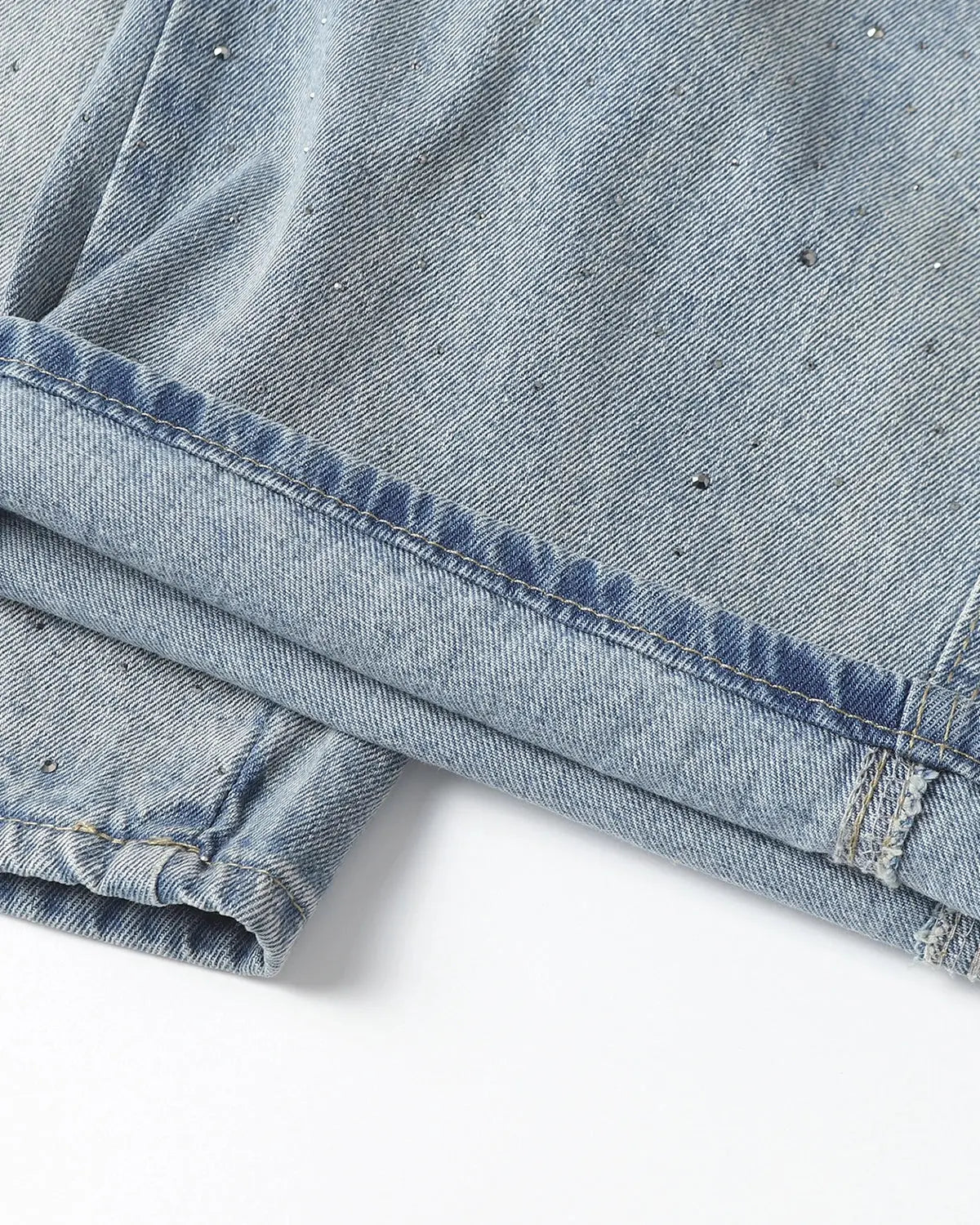 Rhinestone Baggy Barrel Jeans | Inflation Streetwear