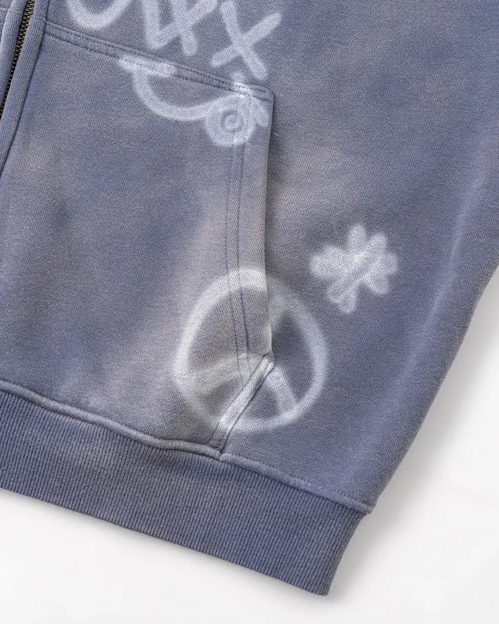 INFLATION Graffiti Washed Zip Up Hoodies