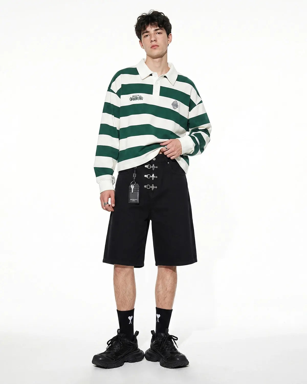 Metal Clasp Baggy Jorts | Inflation Streetwear