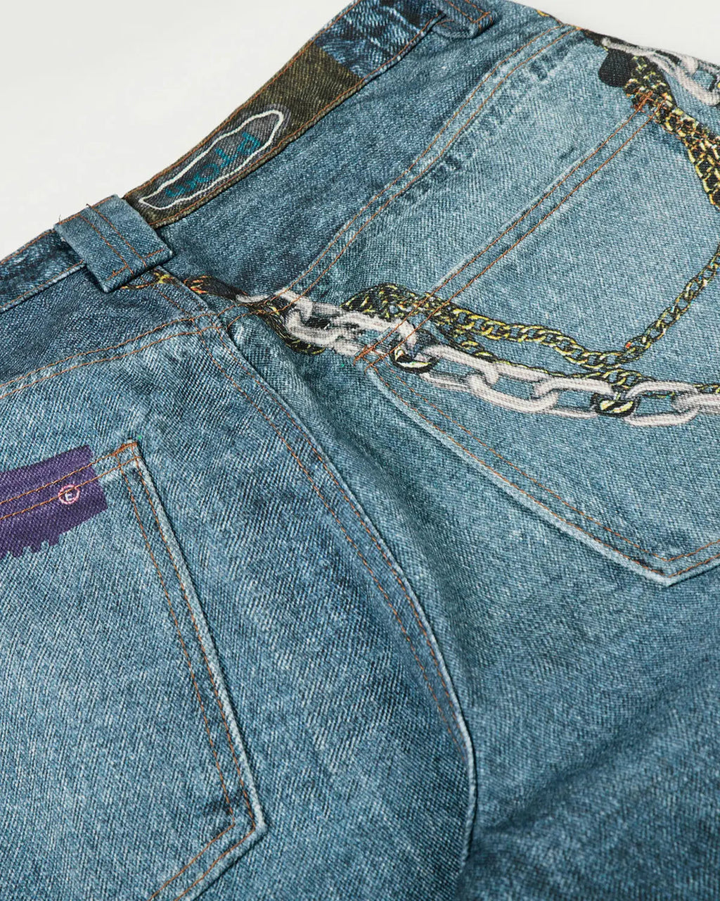 3D Print Chain Barrel Jeans | Inflation Streetwear
