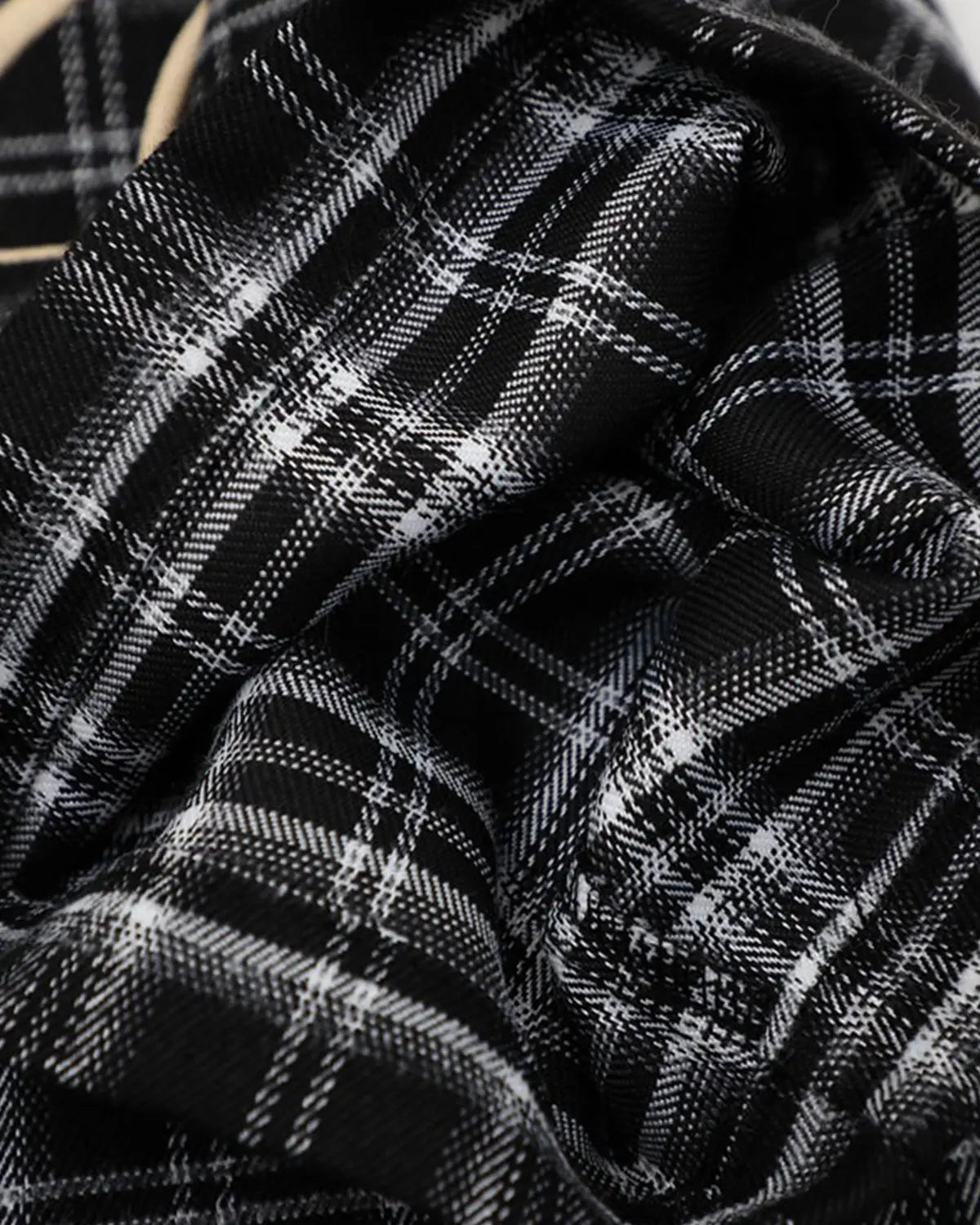 Lettering Embroidery Plaid Shirts | Inflation Streetwear