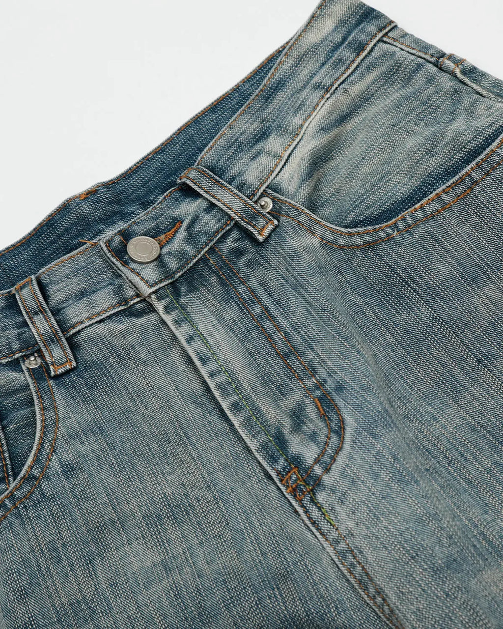 Bamboo Weave Distressed Baggy Jeans | Inflation Streetwear