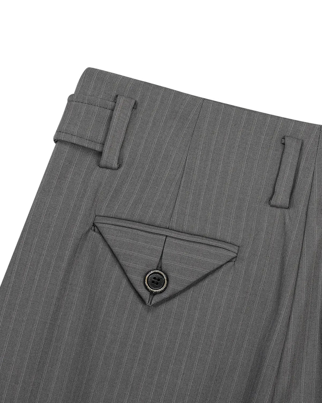 Pinstripe Buttons Barrel Suit Pants | Inflation Streetwear