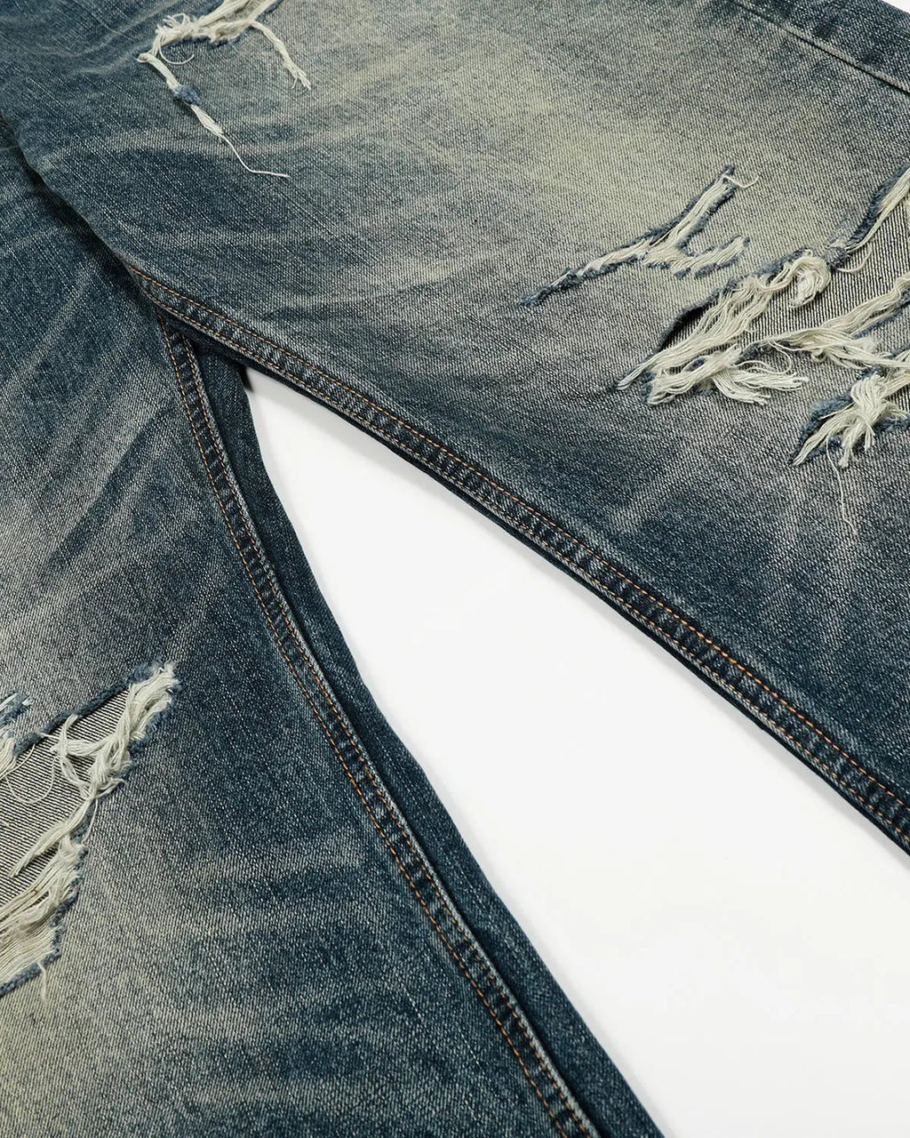 Vintage Distressed Baggy Jeans | Inflation Streetwear