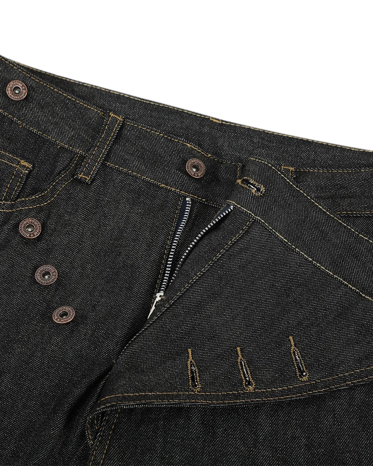 Asymmetric Buttons Bootcut Jeans | Inflation Streetwear