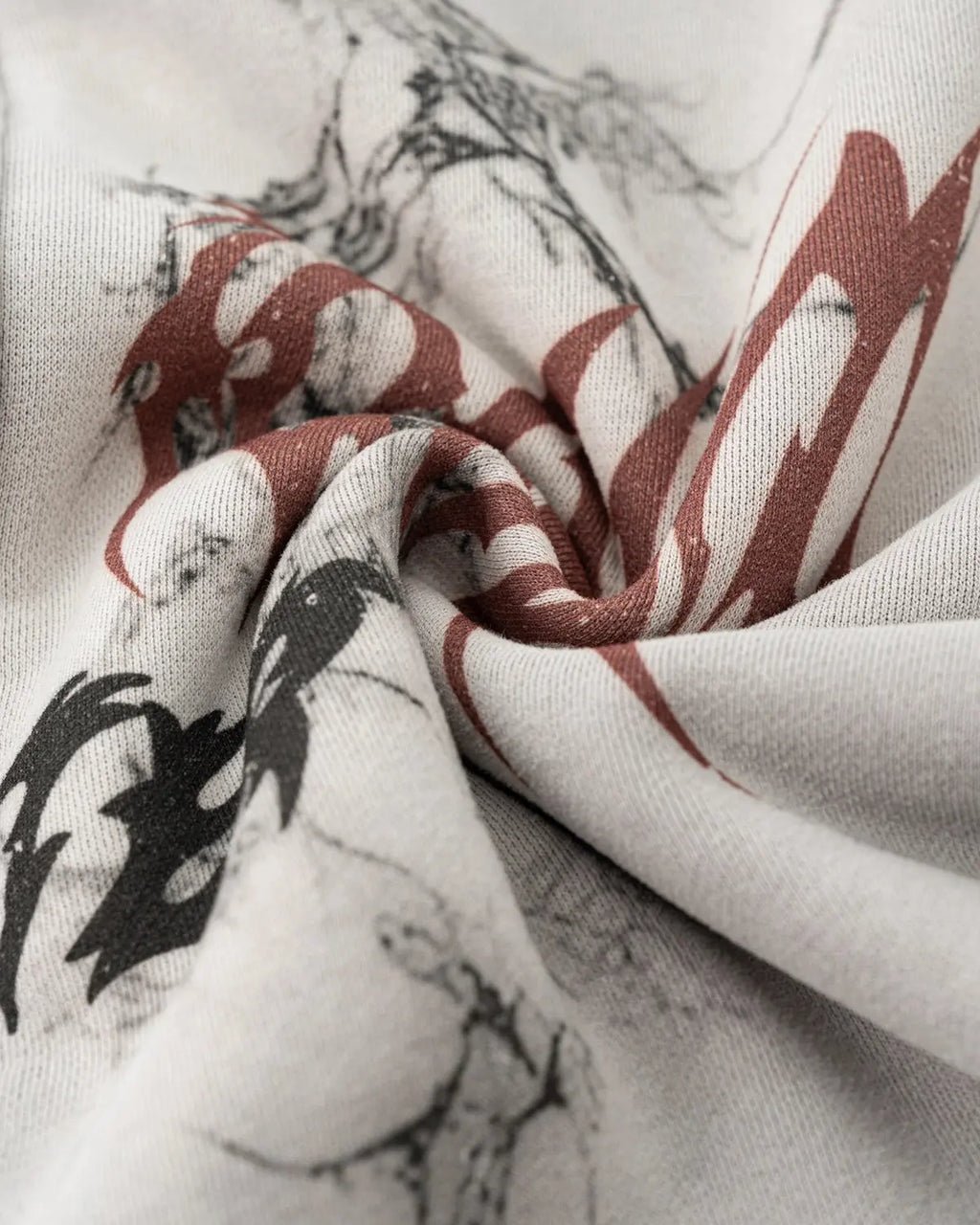 INFLATION Washed Graphic Zip Up Hoodies