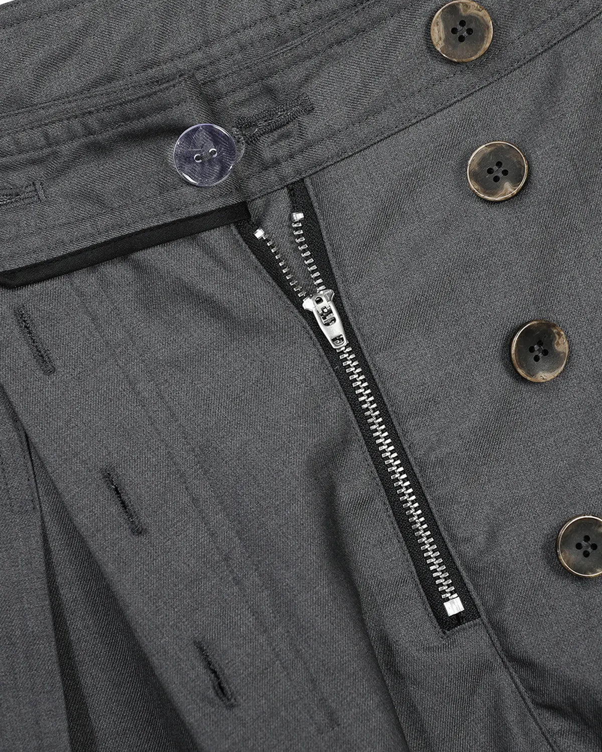 Asymmetric Pleated Barrel-Leg Suit Pants | Inflation Streetwear