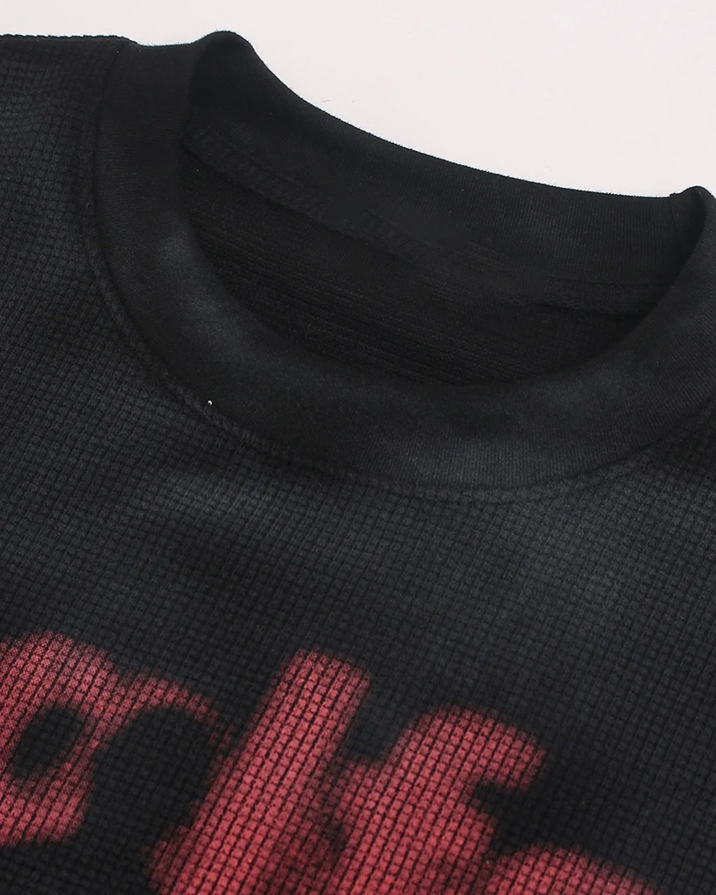 Gothic Letter Print Cotton T-Shirt | Inflation Streetwear