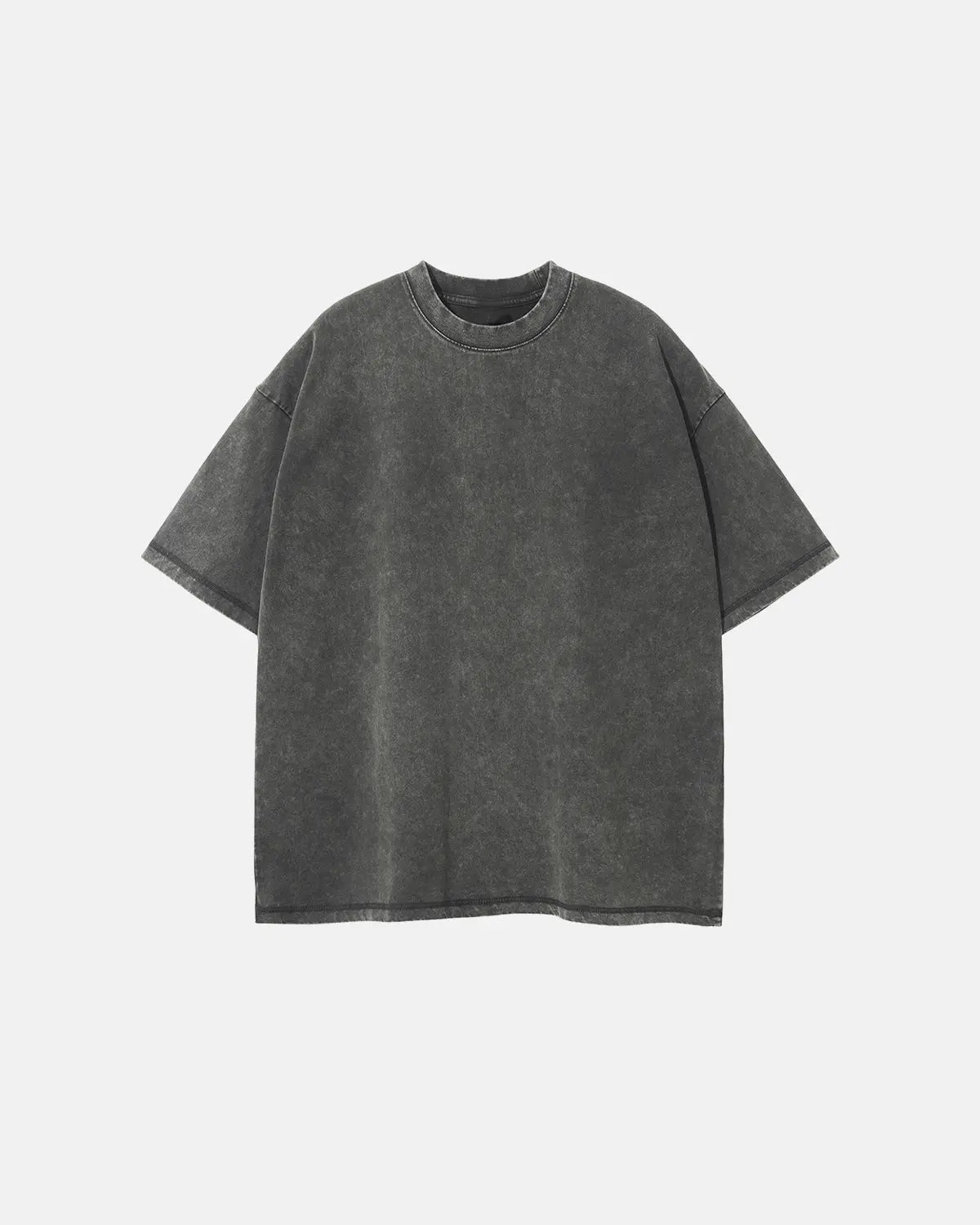 Mock Neck Wax Washed T-Shirt | Inflation Streetwear
