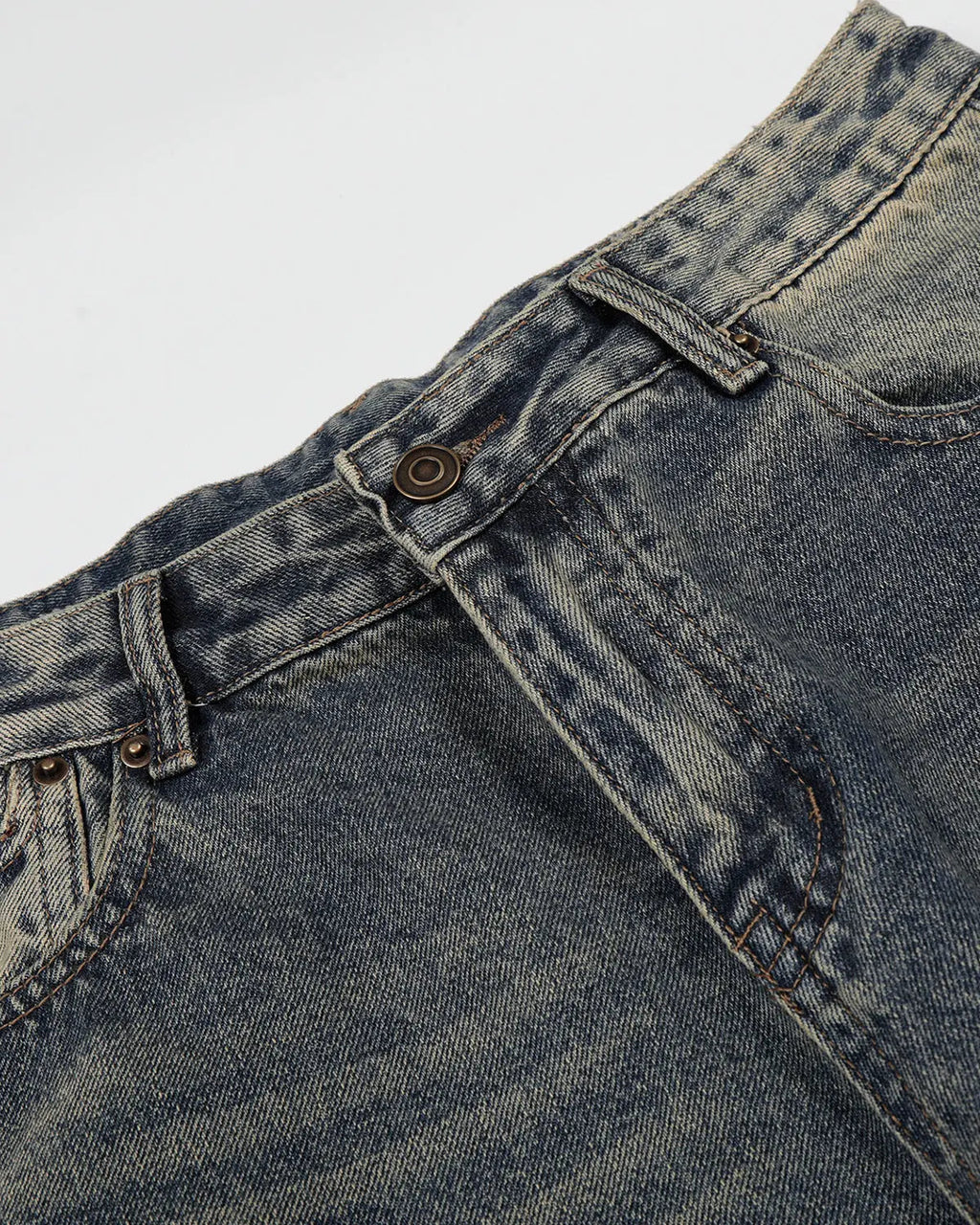 Cinch Back Buckle Acid Washed Jorts | Inflation Streetwear