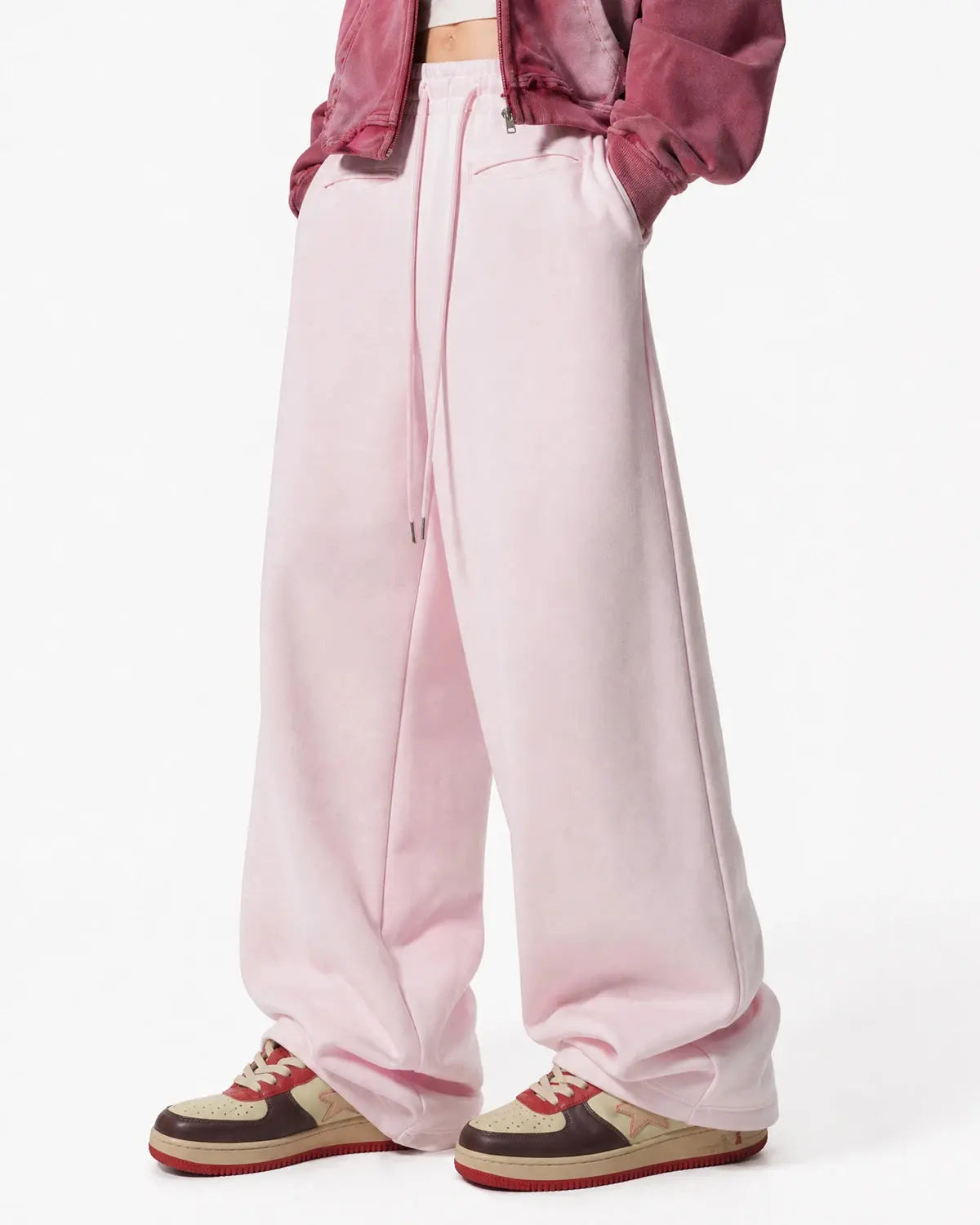 Curved Wide-Leg Sweatpants | Inflation Streetwear