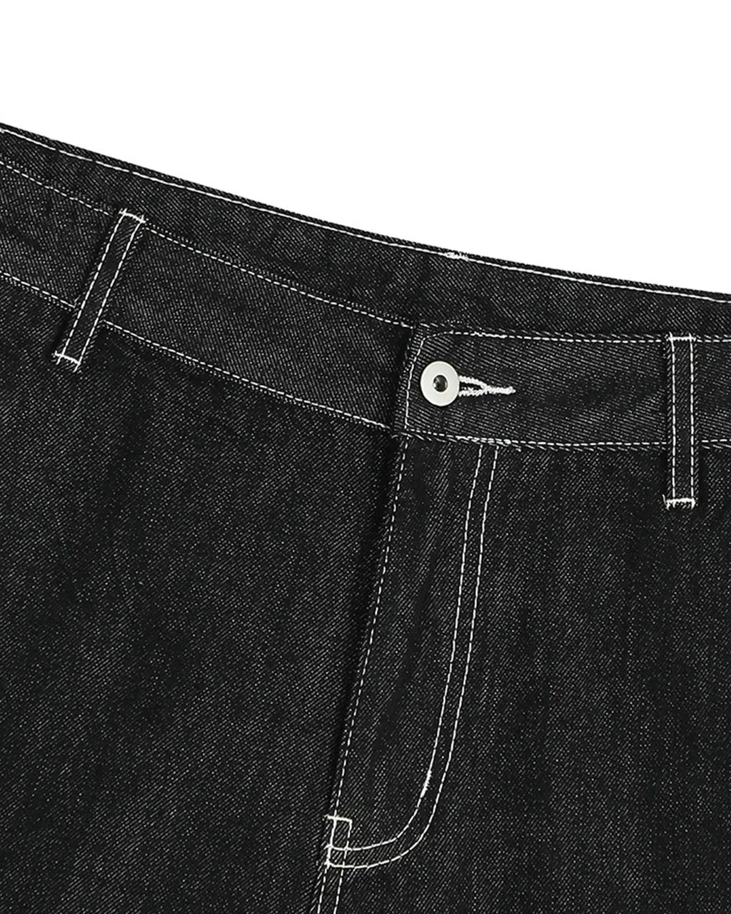 Contrast Stitching Raw Cargo Jorts | Inflation Streetwear