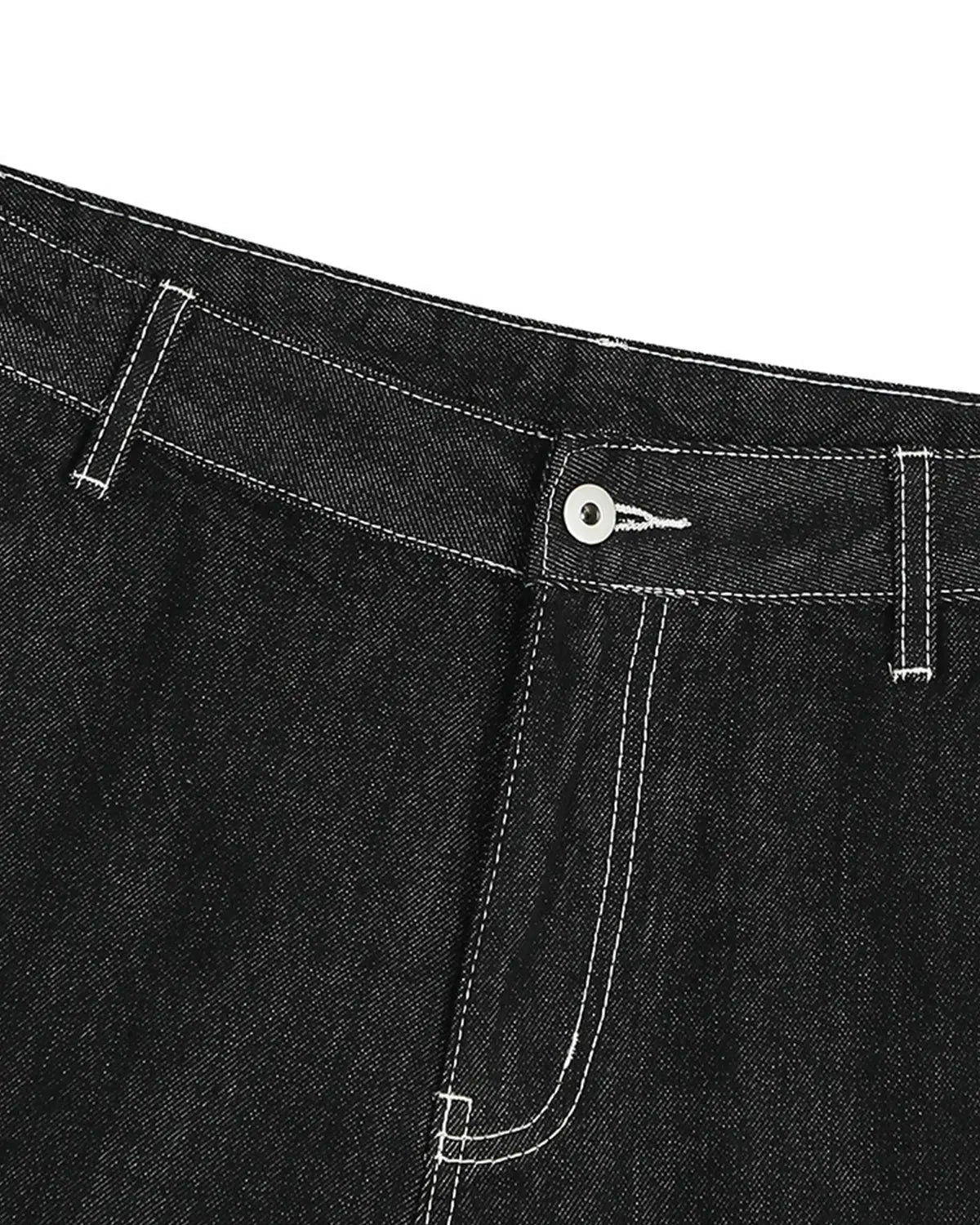 Contrast Stitching Raw Cargo Jorts | Inflation Streetwear