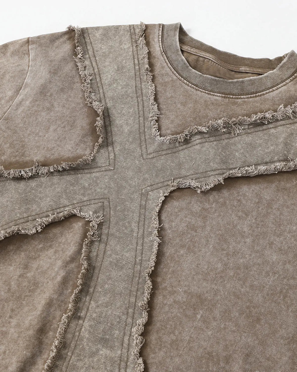 Deconstructed Cross Washed T-Shirt | Inflation Streetwear