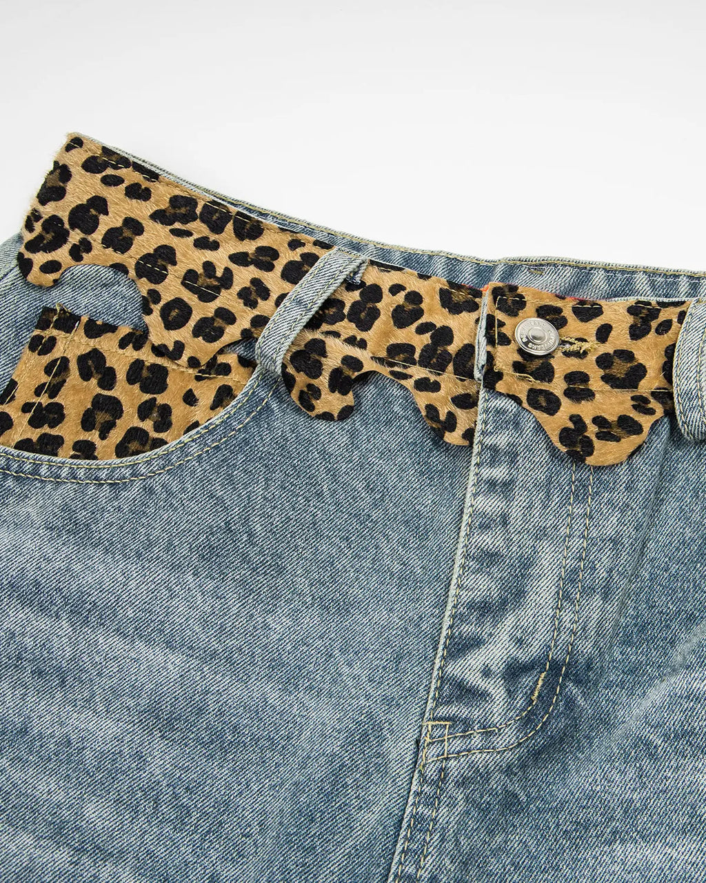 Leopard Patchwork Jorts | Inflation Streetwear