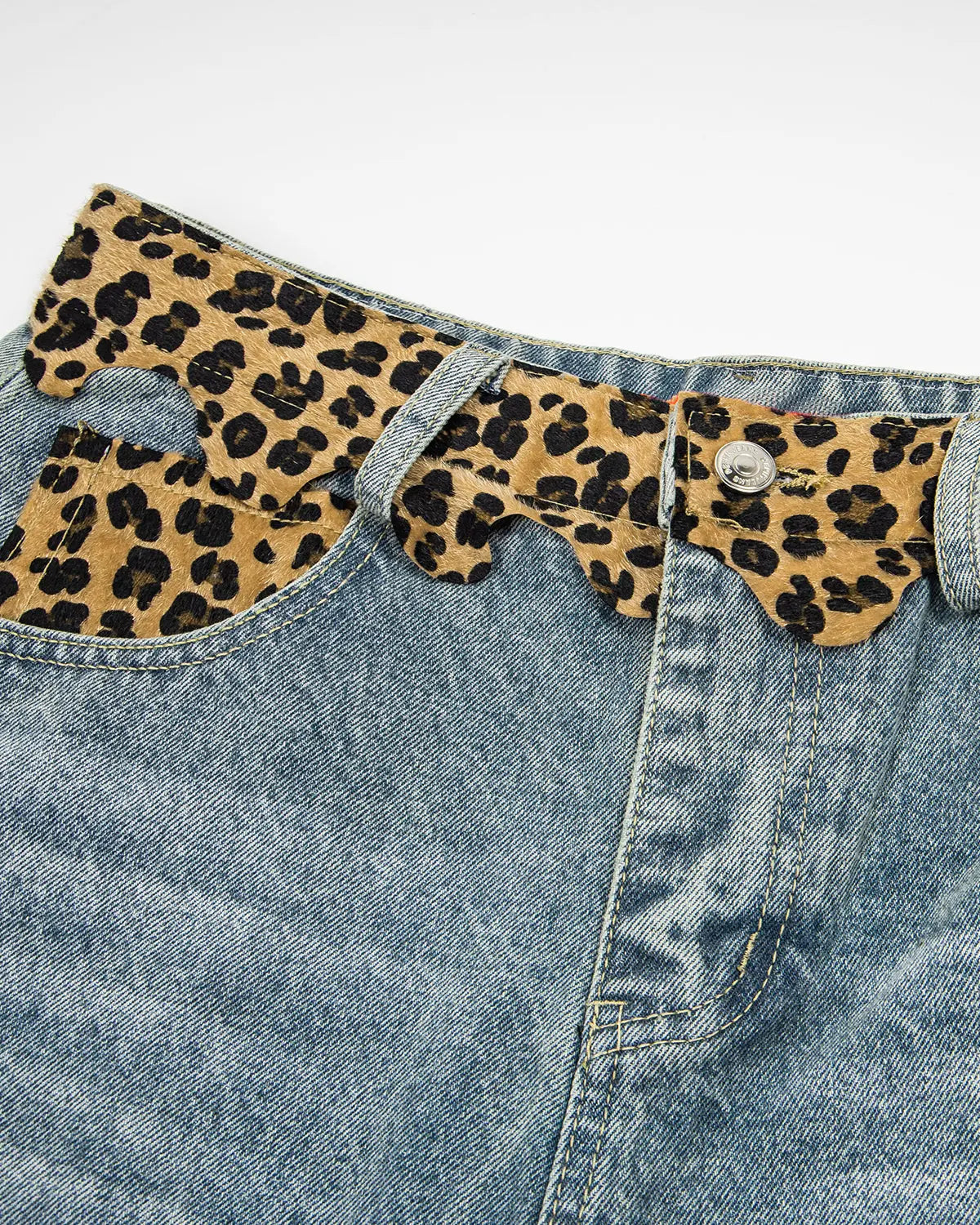 Leopard Patchwork Jorts | Inflation Streetwear