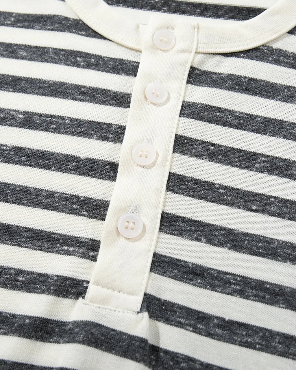 Striped Henley Relaxed T-shirt | Inflation Streetwear