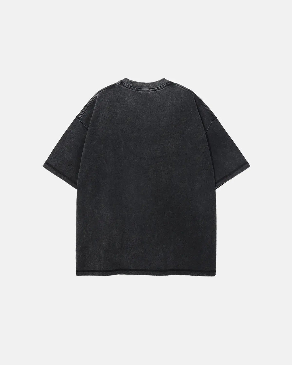 Mock Neck Wax Washed T-Shirt | Inflation Streetwear