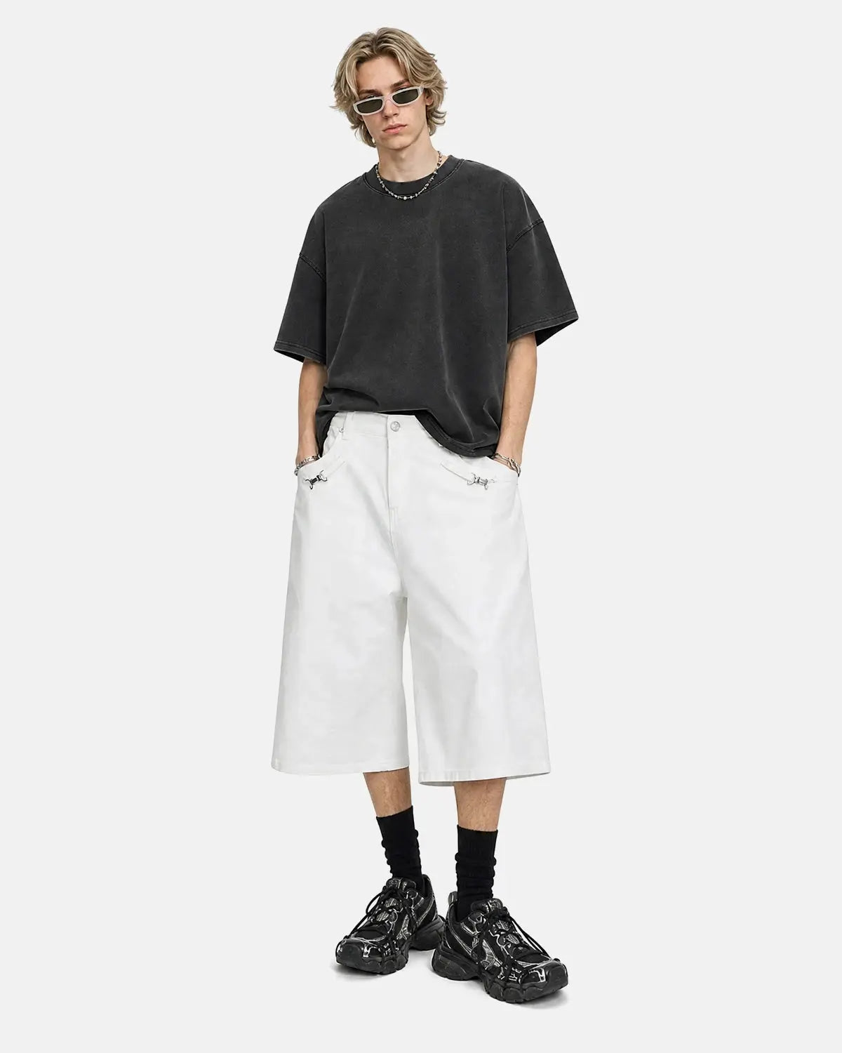 Back Buckle Longline Casual Shorts | Inflation Streetwear