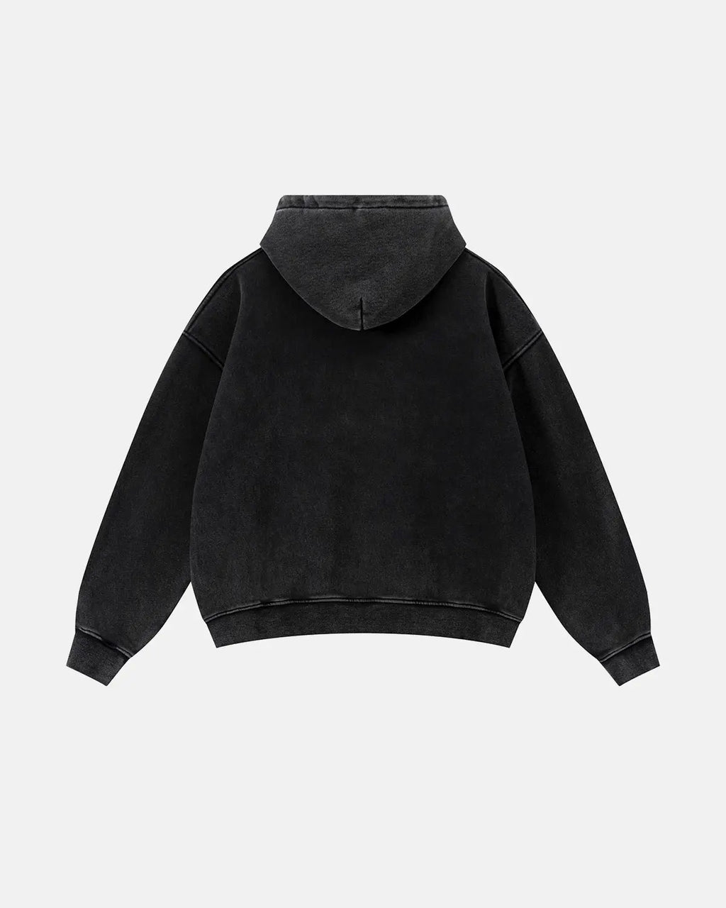 Vintage Washed Fleece Boxy Zip Hoodie | Inflation Streetwear