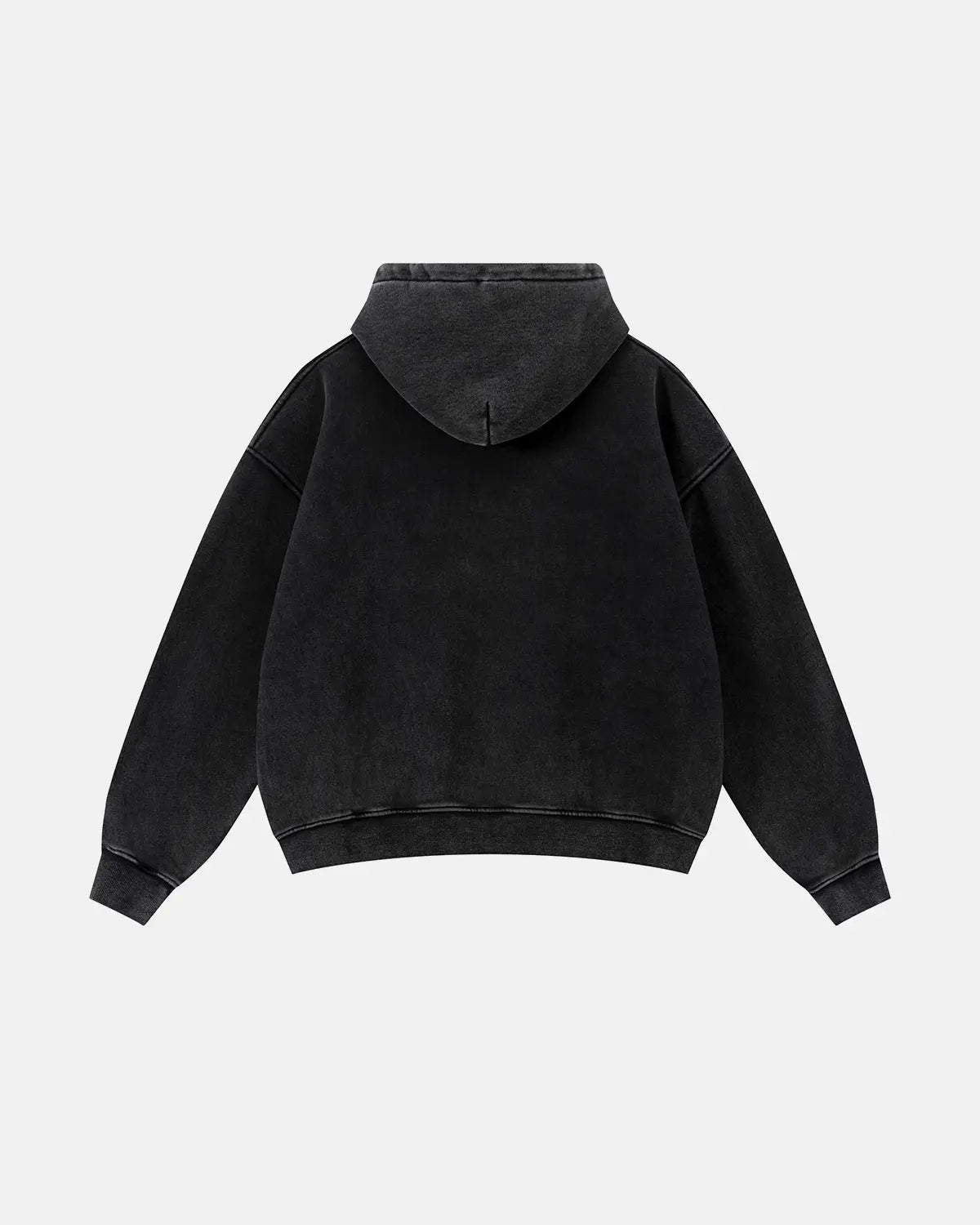 Vintage Washed Fleece Boxy Zip Hoodie | Inflation Streetwear