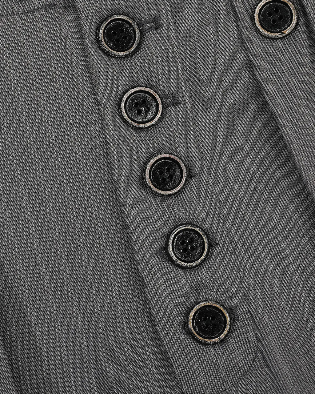 Pinstripe Buttons Barrel Suit Pants | Inflation Streetwear