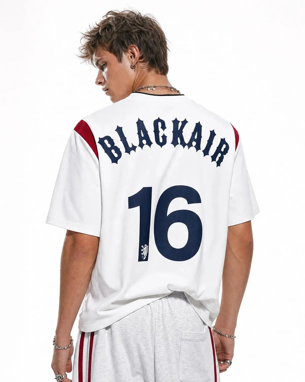 Retro Color Block Embroidered Jersey T-Shirt | Inflation Streetwear