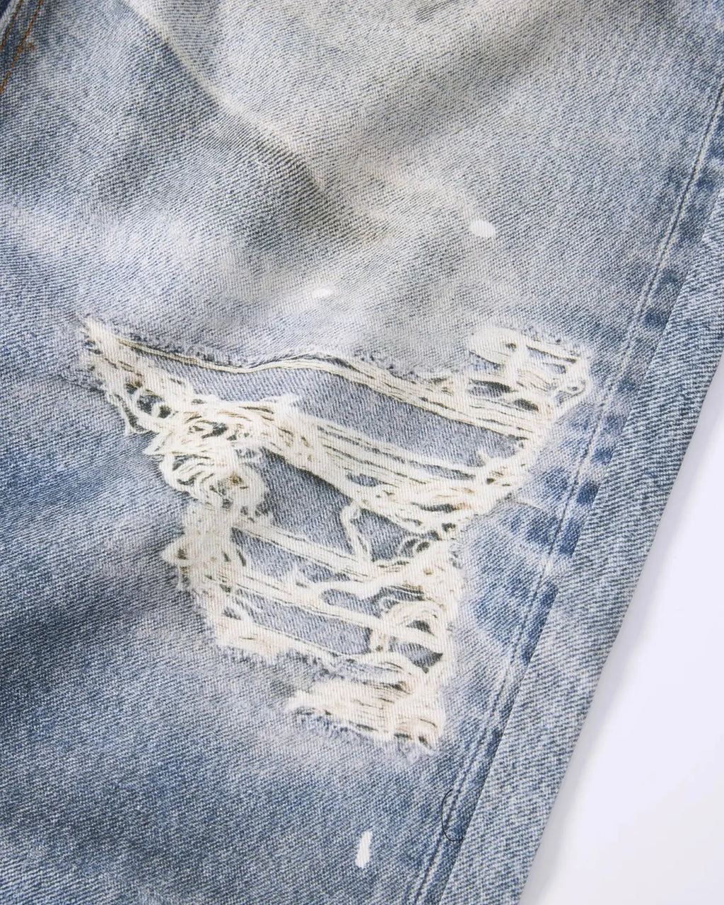 Layered Digital Print Baggy Jeans | Inflation Streetwear
