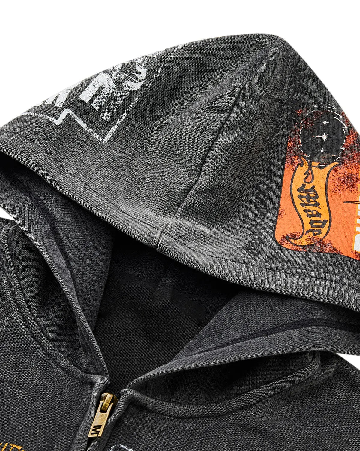 Boxy Graffiti Zip Up Hoodie | Inflation Streetwear