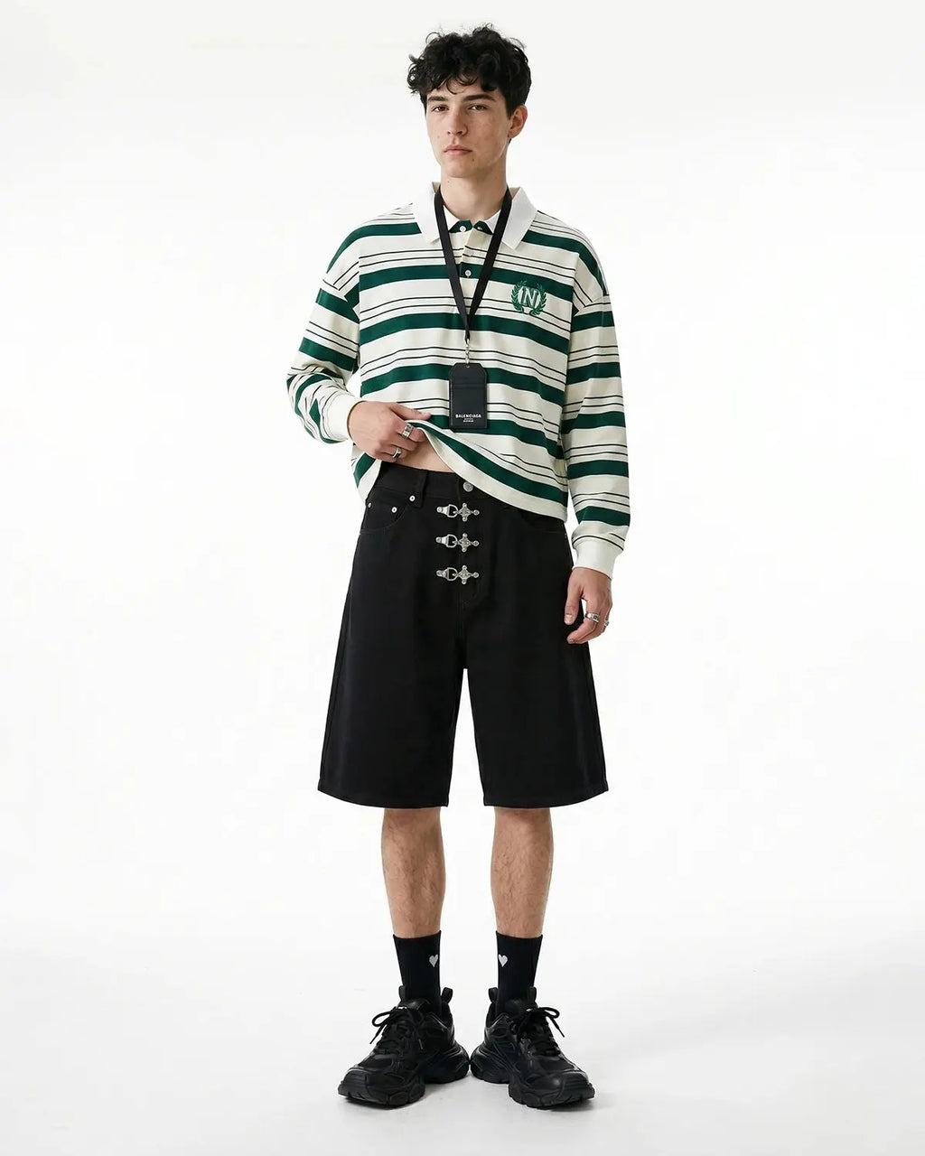 Metal Clasp Baggy Jorts | Inflation Streetwear