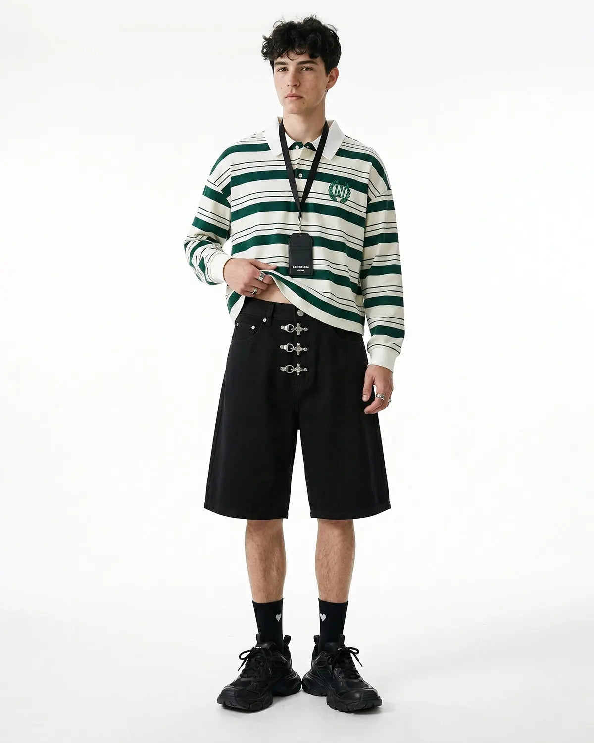Metal Clasp Baggy Jorts | Inflation Streetwear
