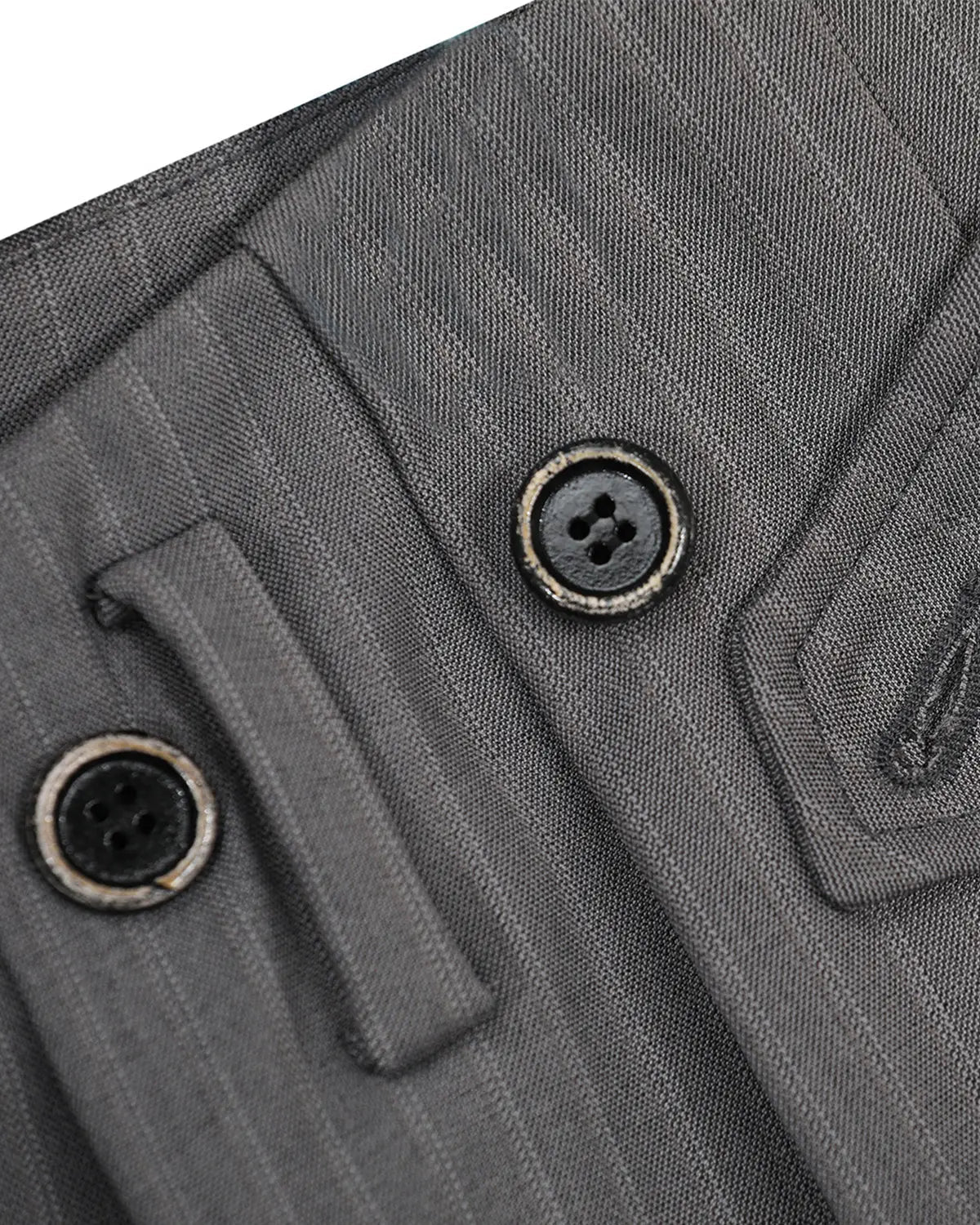 Pinstripe Buttons Barrel Suit Pants | Inflation Streetwear