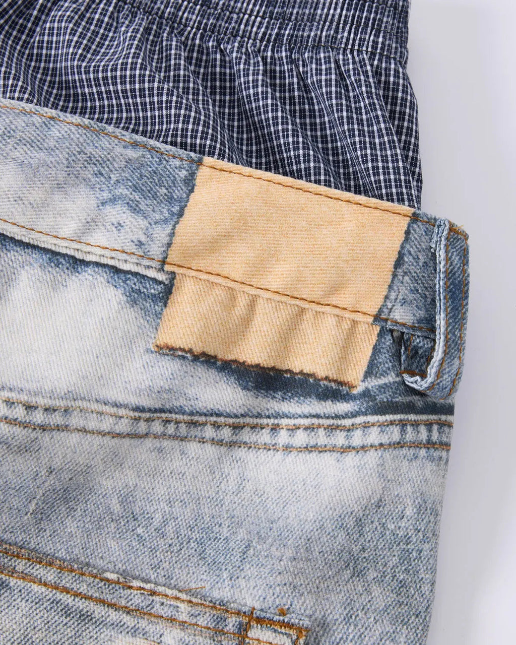 Layered Digital Print Baggy Jeans | Inflation Streetwear